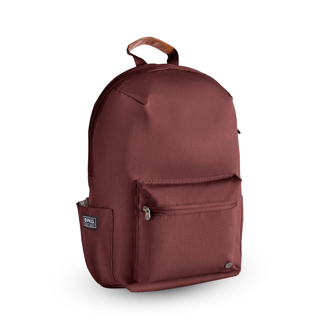 Sac à dos Granville 22L en polyester recyclé, marron avec poche avant et compartiment principal spacieux.