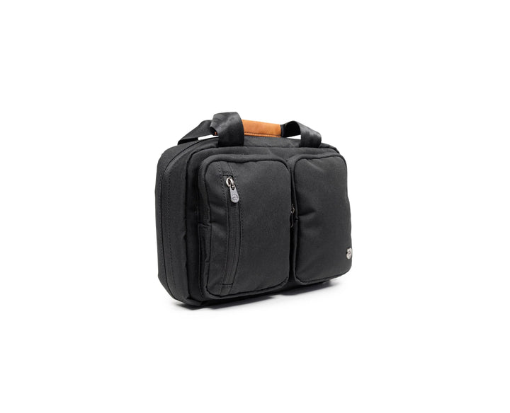 PKG Simcoe recycled accessories bag with weather-resistant fabric and organized compartments.