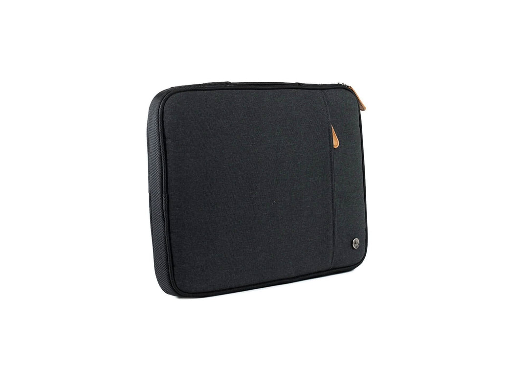 Pochette pour ordinateur portable PKG Stuff en polyester noir pour ordinateurs de 13" à 15".