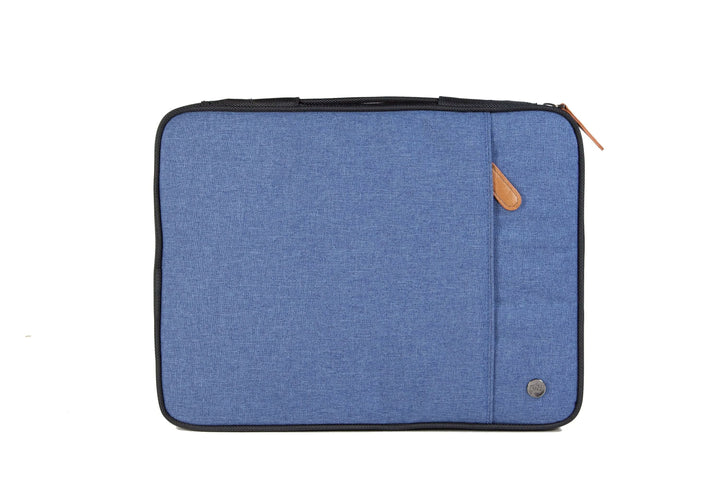 Pochette pour ordinateur portable PKG Stuff en polyester bleu, adaptée aux ordinateurs de 13 à 16 pouces.