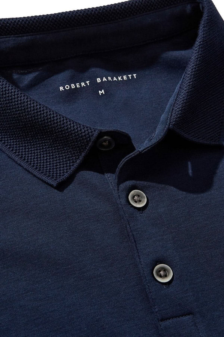 Polo Georgia Robert Barakett, col en maille nid d'abeille, confortable et élégant, couleur bleu marine.