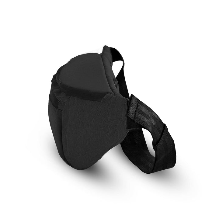 Sac à bandoulière recyclé PKG Bremner noir, idéal pour excursions et shopping, résistant à l'eau.