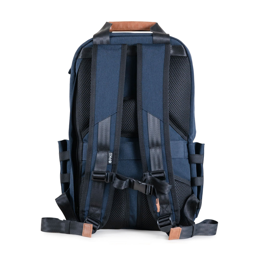 Sac à dos PKG Rosseau recyclé 19L avec bretelles rembourrées et design ergonomique.