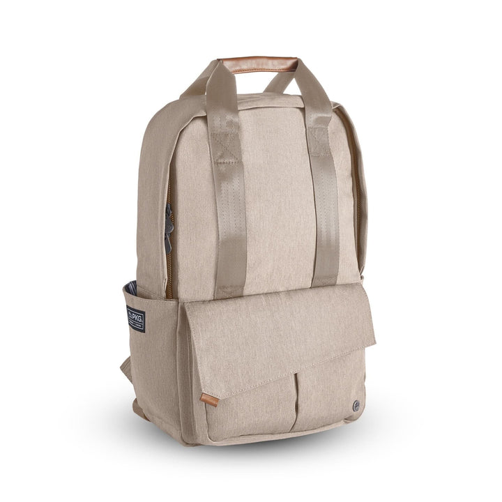 Sac à dos PKG Rosseau recyclé 19L avec compartiments pratiques et design épuré en polyester 600D.
