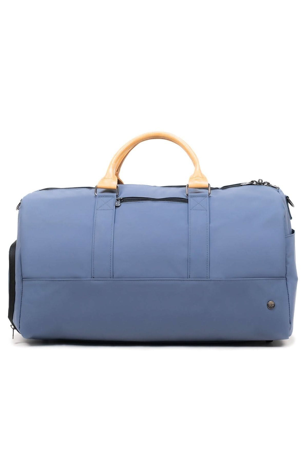 Sac de sport recyclé 42L, résistant à l'eau et polyvalent, avec poignées en bois.