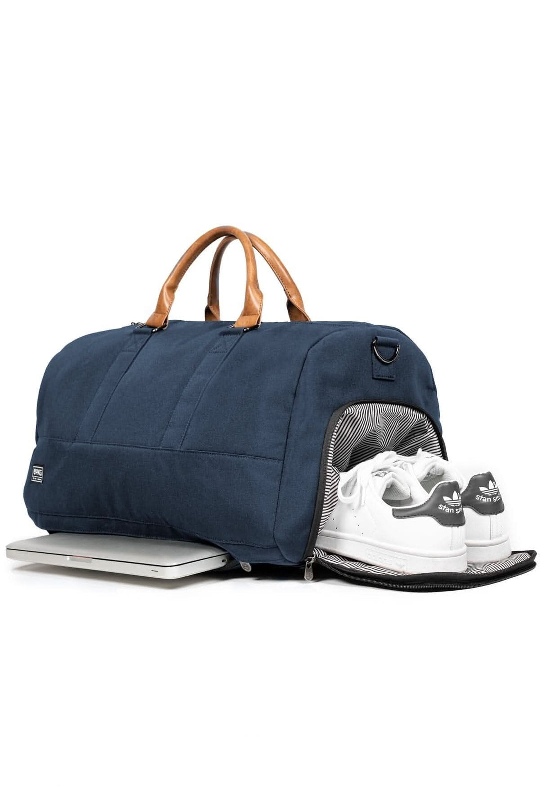 Sac de sport recyclé 42L avec compartiment à chaussures, en polyester résistant à l'eau.