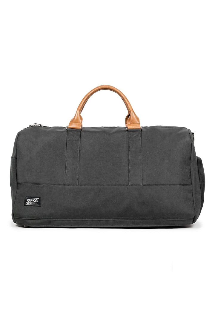 Sac de sport recyclé PKG Bishop 42L en polyester, résistant à l'eau avec poignées en cuir.