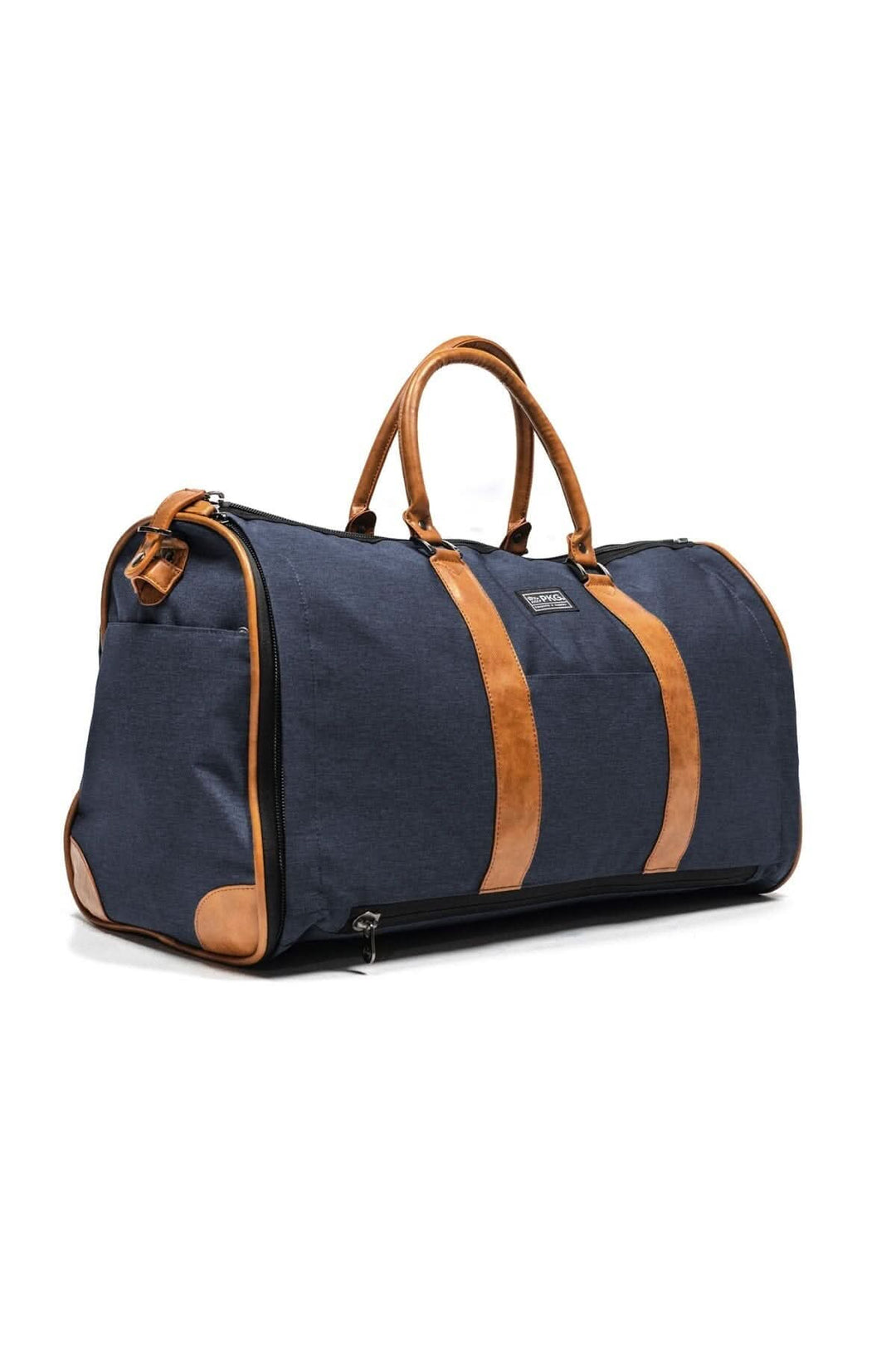 Sac de sport PKG Rosedale 41L, en tissu recyclé et cuir, pour voyages d'affaires ou décontractés.