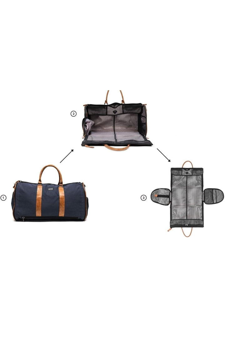 Sac de sport Rosedale 41L avec compartiments intérieurs, vue extérieure et ouverte.