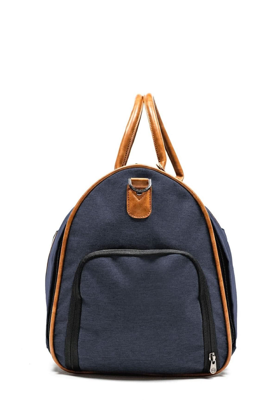 Sac de sport Rosedale 41L en bleu avec des poignées en cuir, idéal pour les voyages et activités décontractées.