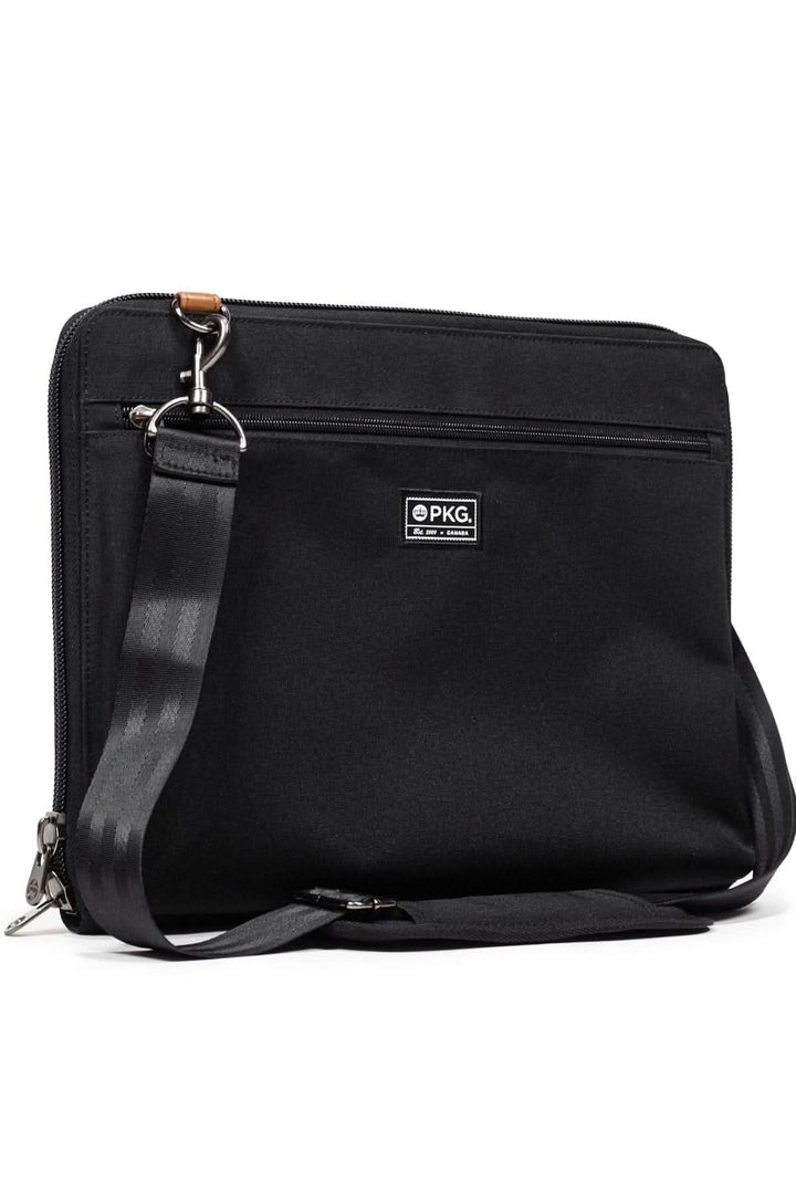 Sac messager PKG Wellington 10L noir, conçu pour l'organisation des ordinateurs portables et accessoires.