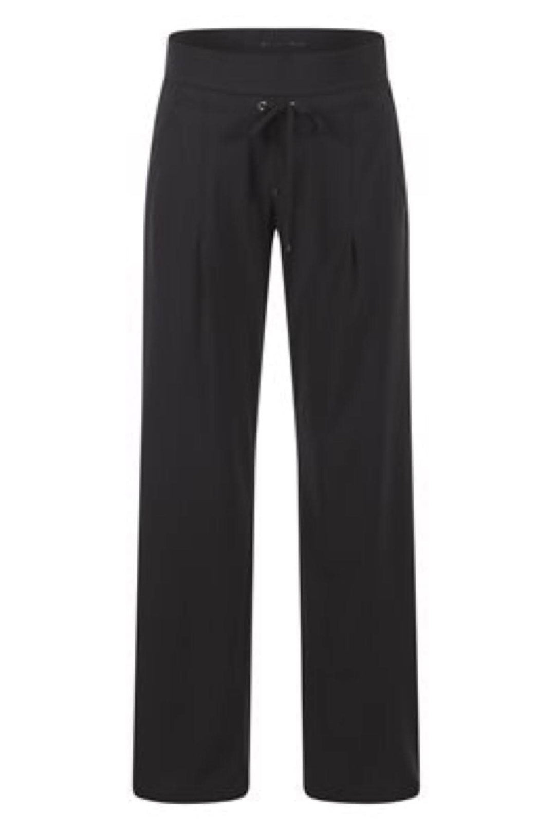 Sweatpants coupe droite en noir, avec taille élastique et poches, parfaits pour toutes occasions.