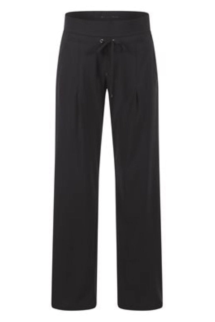 Sweatpants coupe droite en noir, avec taille élastique et poches, parfaits pour toutes occasions.