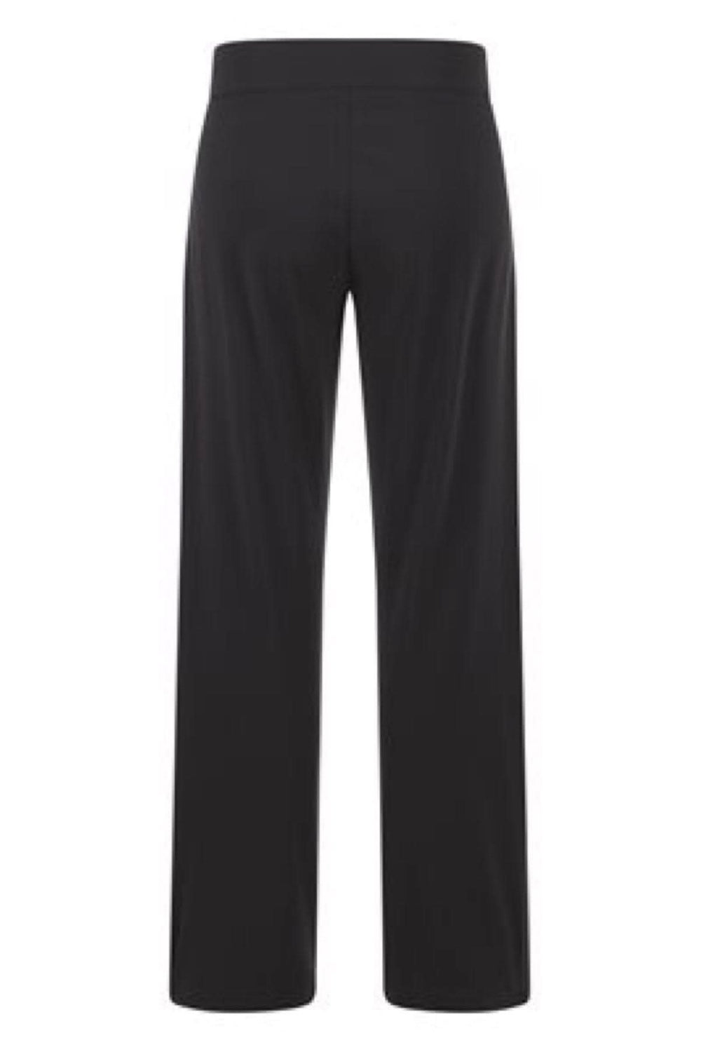 Sweatpants coupe droite en noir, avec taille élastique et poches, vue arrière.