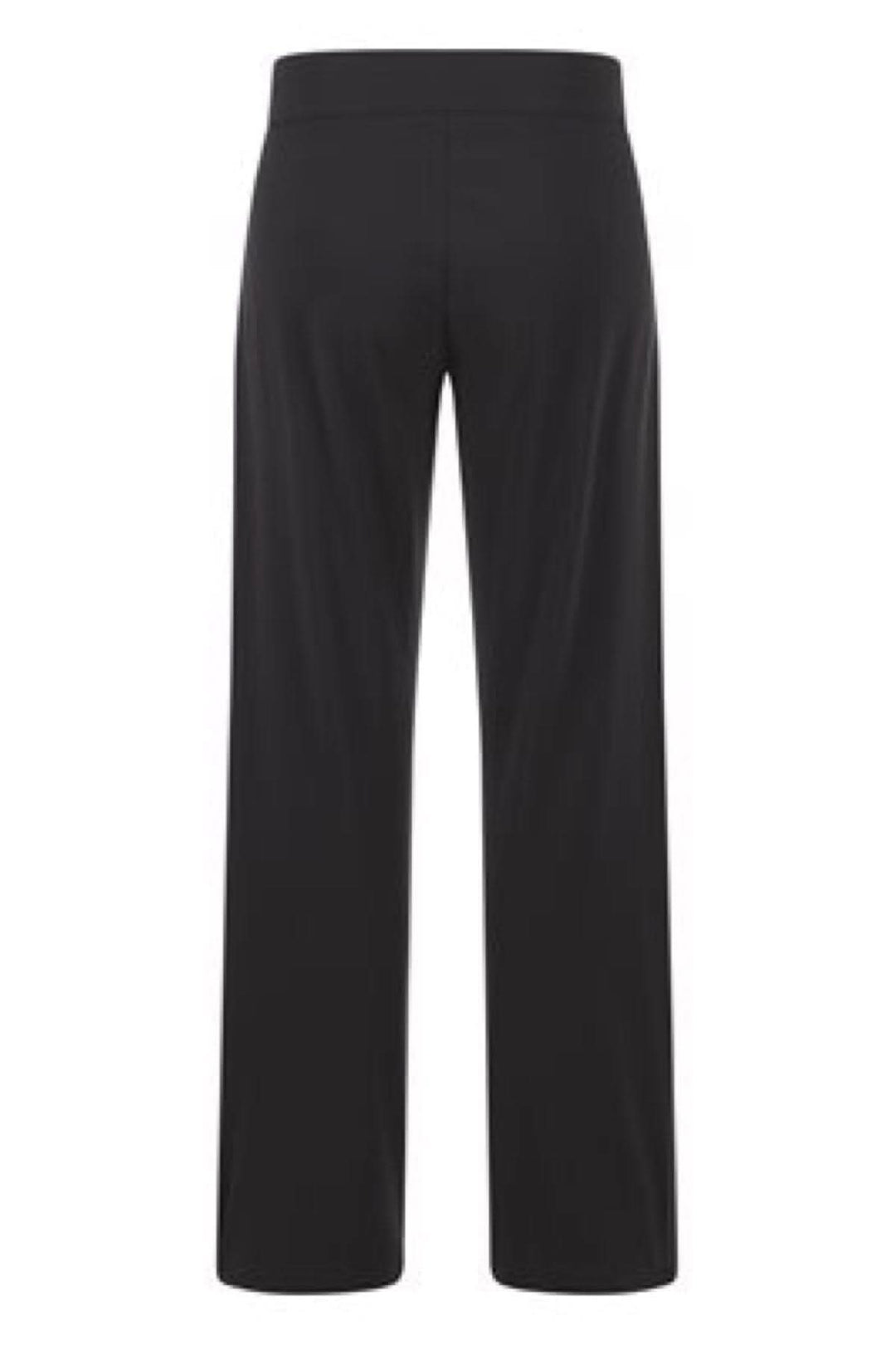 Sweatpants coupe droite en noir, avec taille élastique et poches, vue arrière.