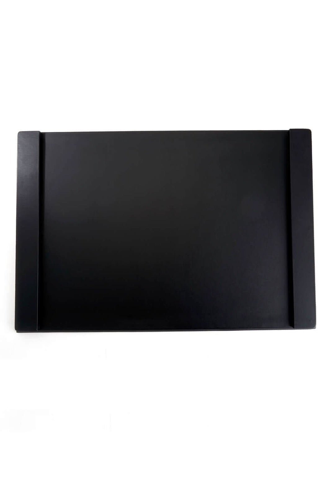 Tapis de travail en cuir noir, 27" x 18", élégant et fonctionnel pour bureau à domicile.