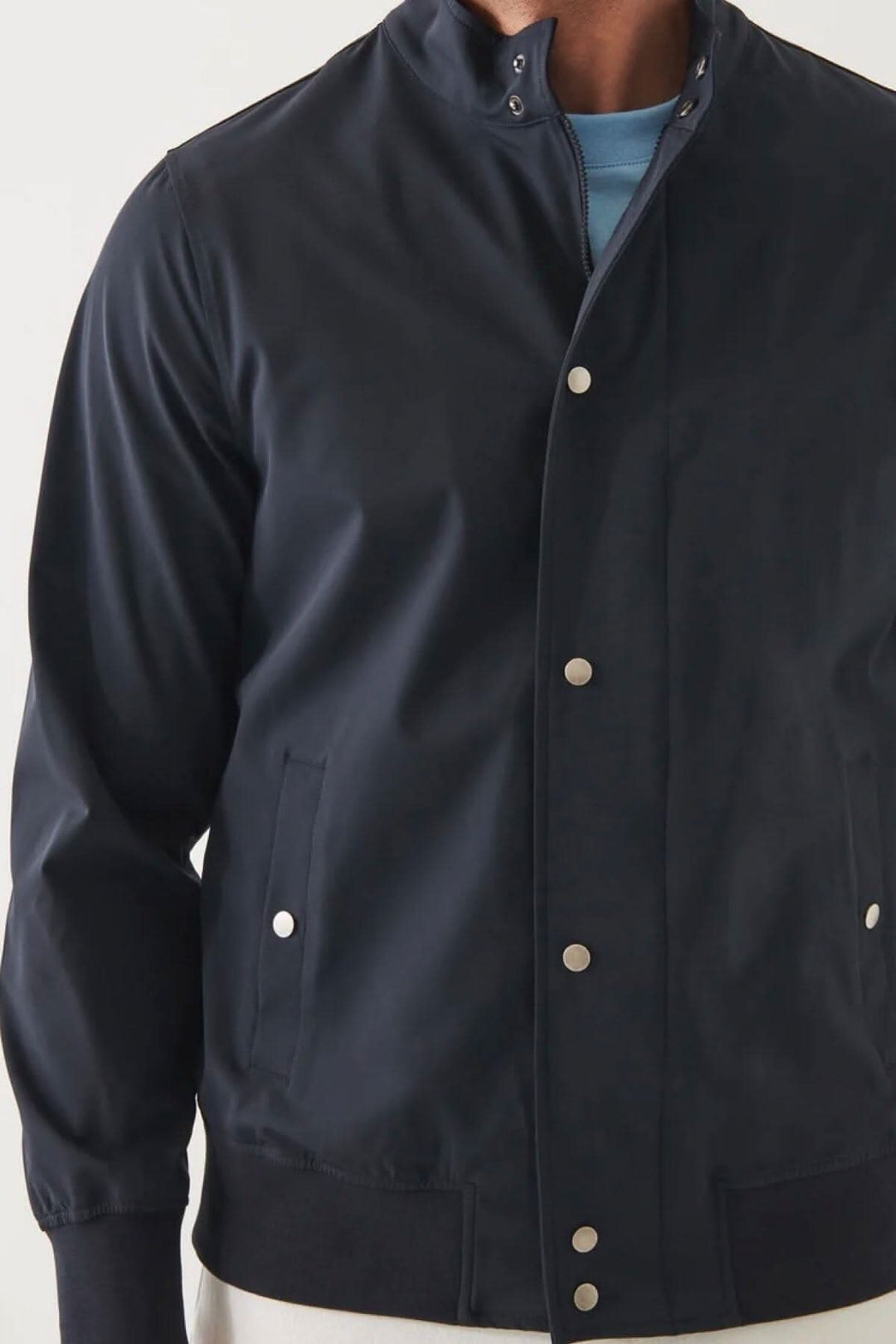 Veste bomber en nylon extensible, zippée, élégante et résistante à l&